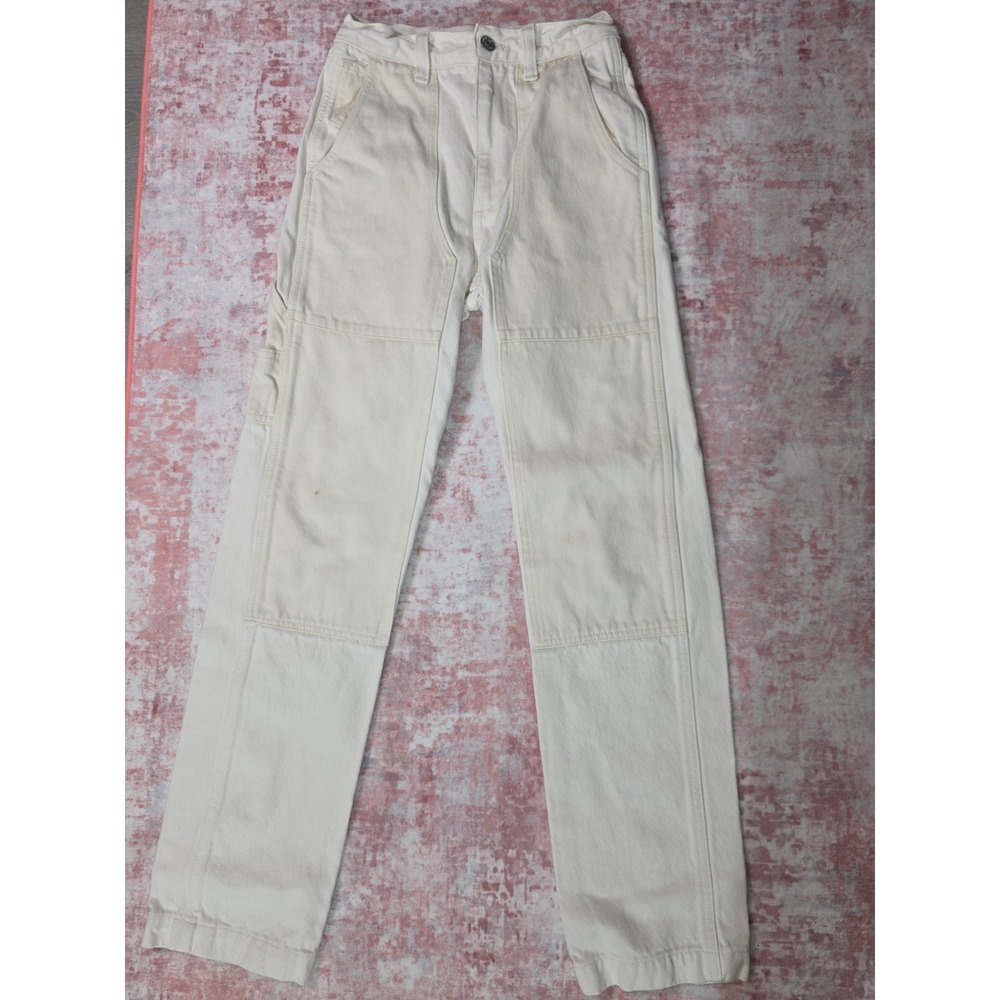 MadwellThe Perfect Vintage‎ Straight Jean, 23, Cargo Pockets, White And Cream
